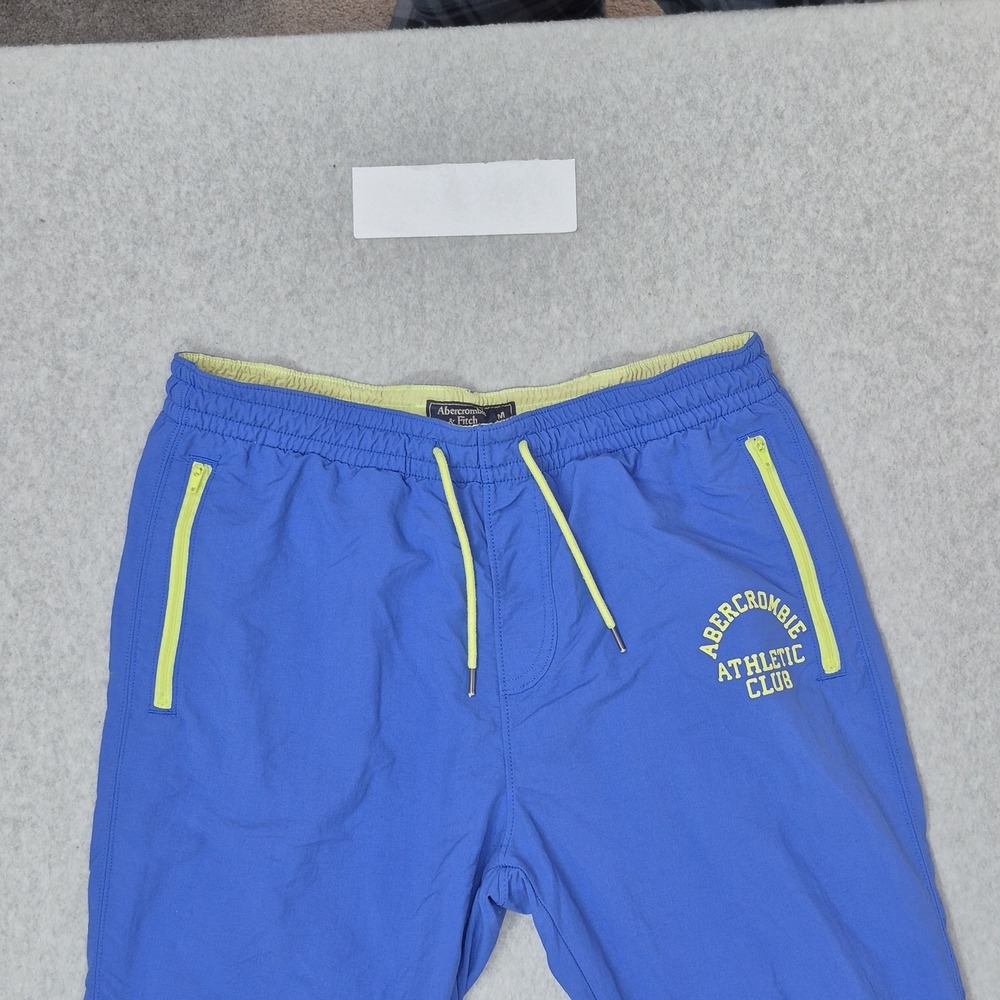Abercrombie & Fitch Men Activewear Pants M Blue Nylon Polyester Jogger Athletic - Picture 6 of 13